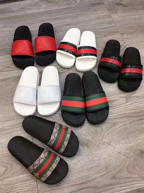 fake gucci rubber slides|the real gucci slides.